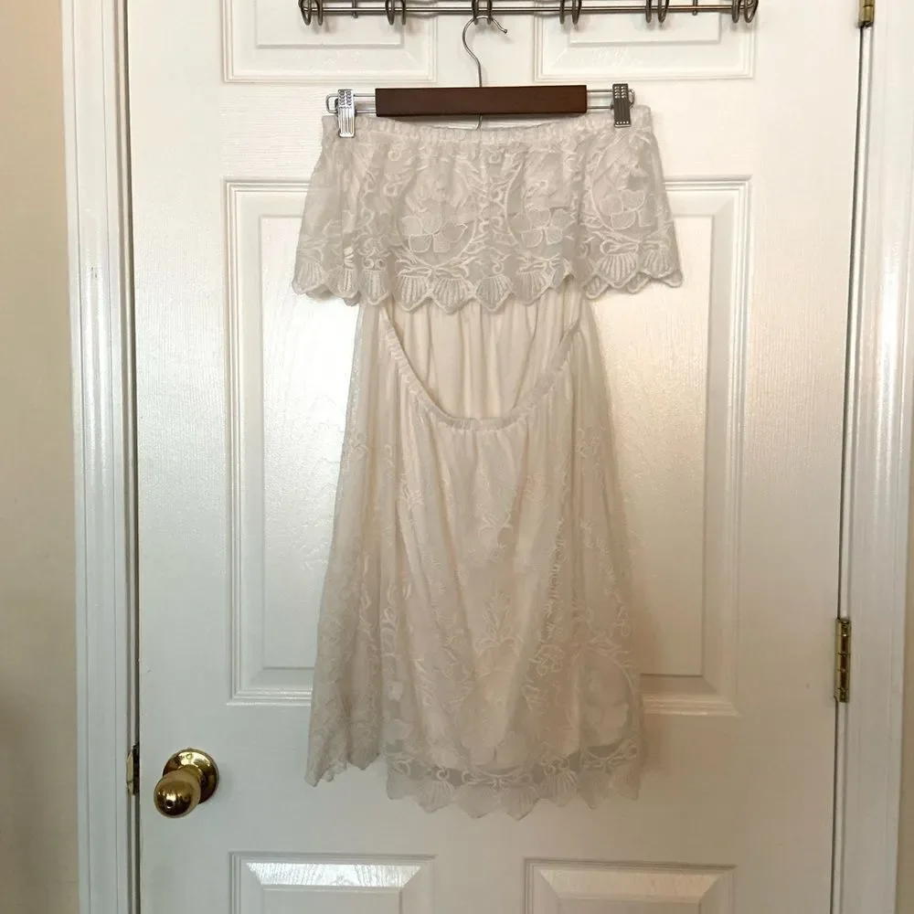 Express Off the Shoulder Lace Dress - Picture 2 of 5